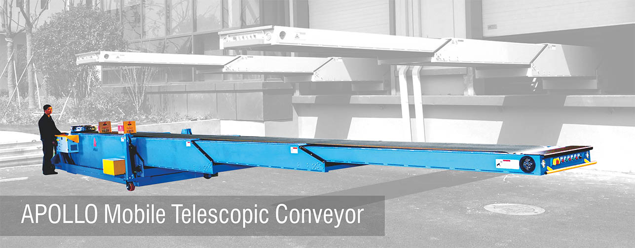 Movable Telescopic Beubeur Conveyor Jeung System Motorized Pikeun Gerak Gampang