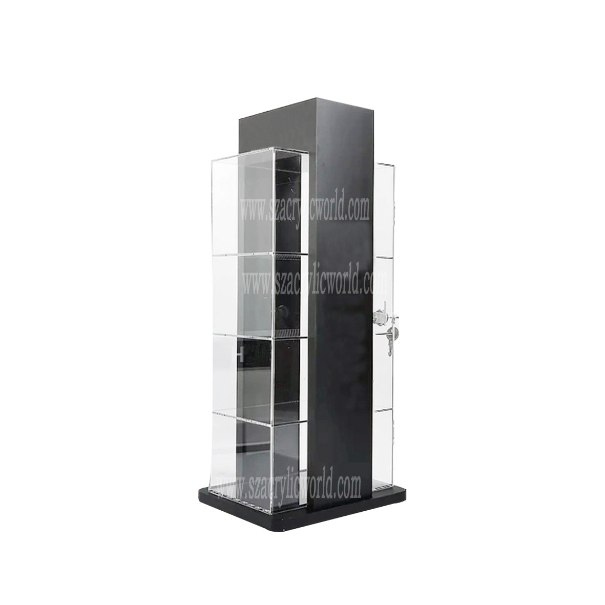 Ikesi le-Acrylic Locking Display Case E-liquid Vape Cigarette Juice Bottle Cabinet