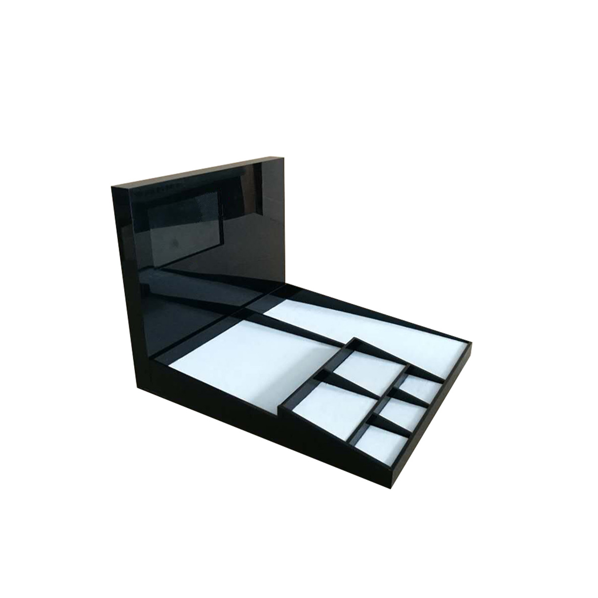 Soporte de exhibición de reloxo de acrílico con pantalla LCD/expositor de reloxo de plexiglás