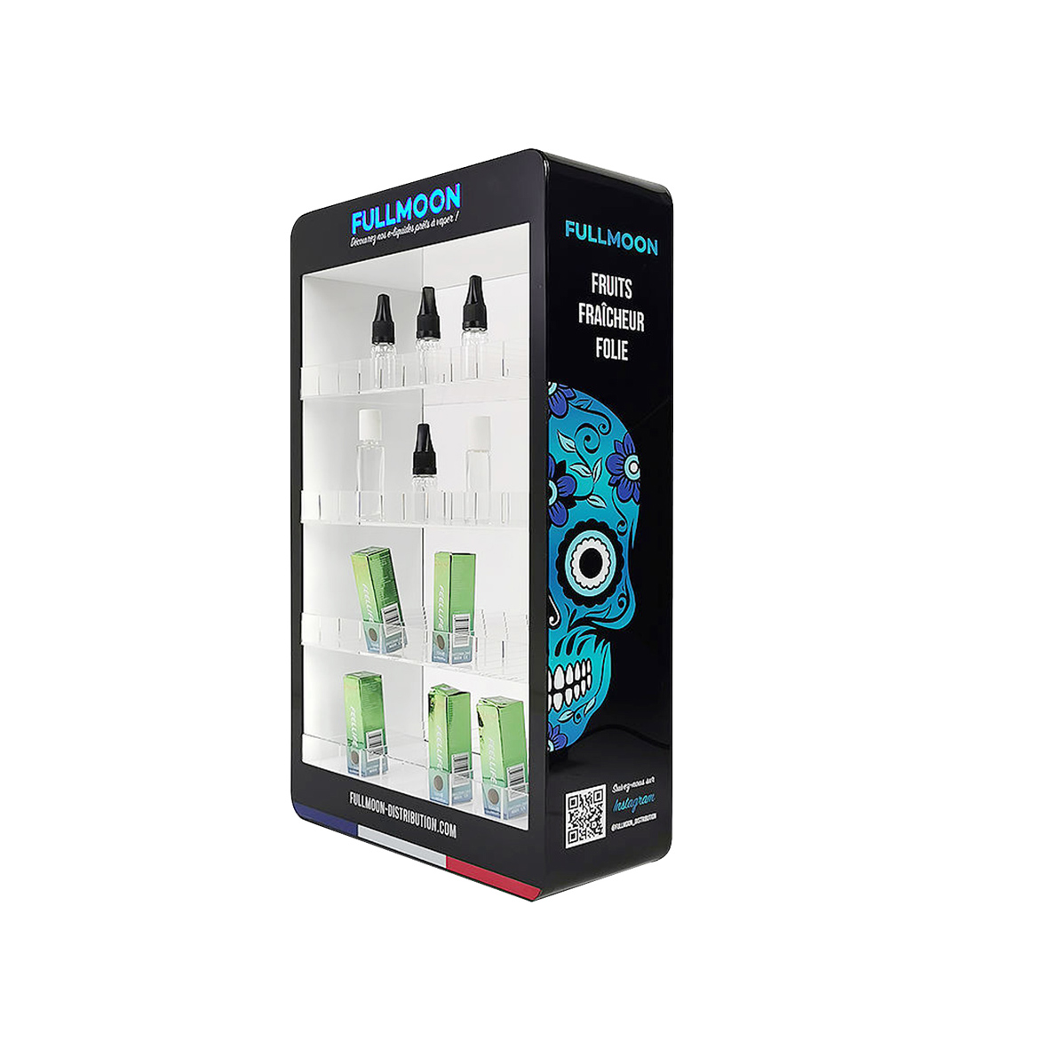 Isibonisi se-countertop e-cigarette/CBD oil display stand esinamalambu