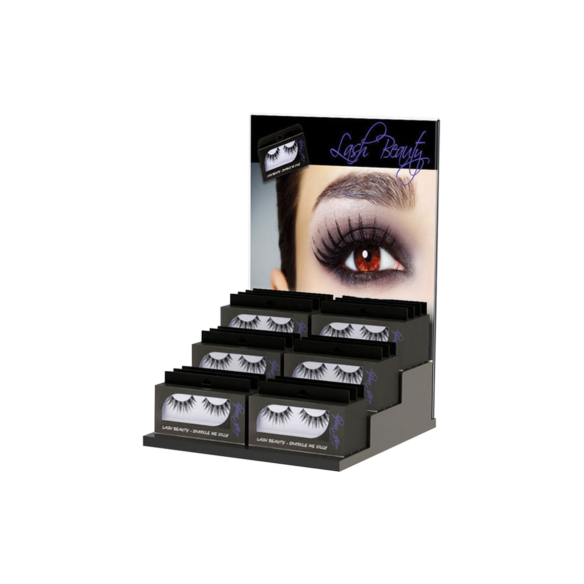 Lashes Boxes Cosmetics Eyeshadow Palette Display Stand kanggo Lash Display