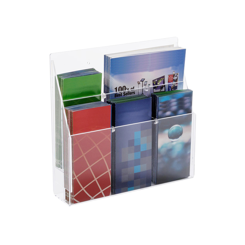 Restaure Office Portable Acrylic Magazine File Display Rack