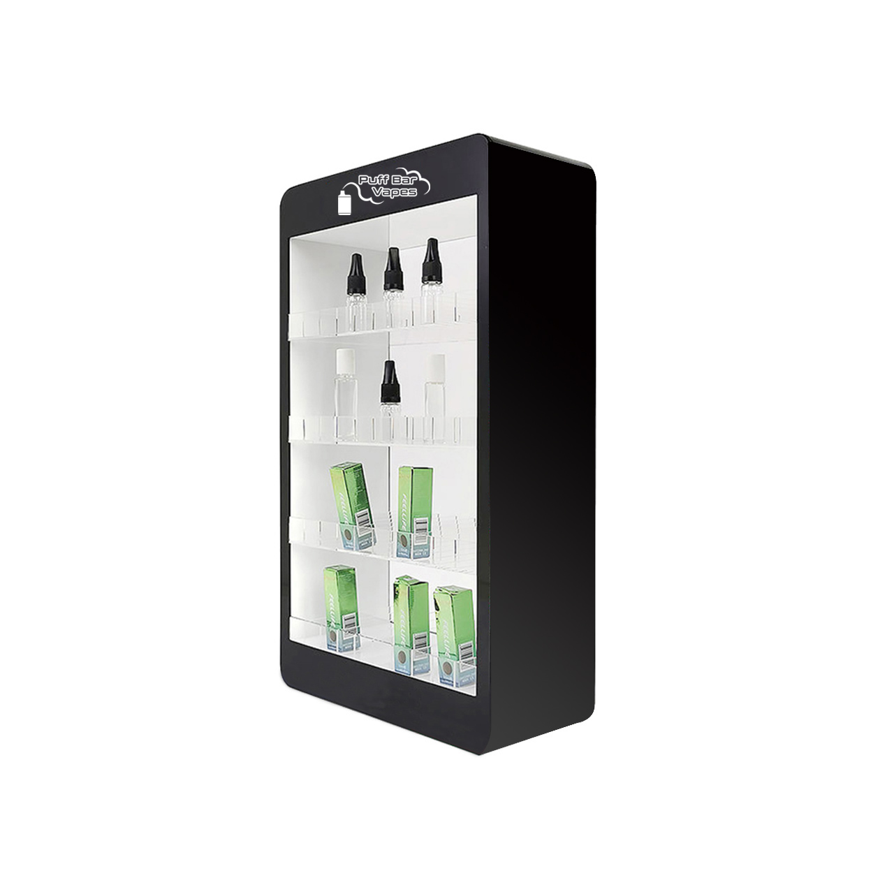 Vape-winkelvitrines, LED-displaystandaard voor e-sap/e-sigaretten