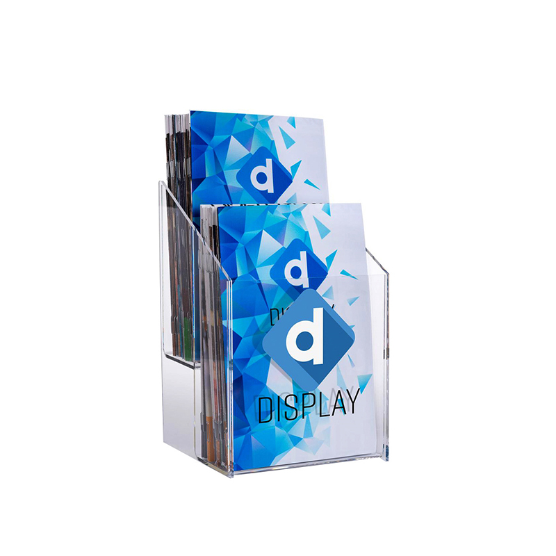 Akryl 3 trætte brochure rack/folder display bordplade på kontoret