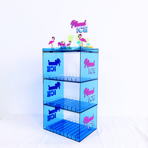 Acrylic modular stackable vape display stand