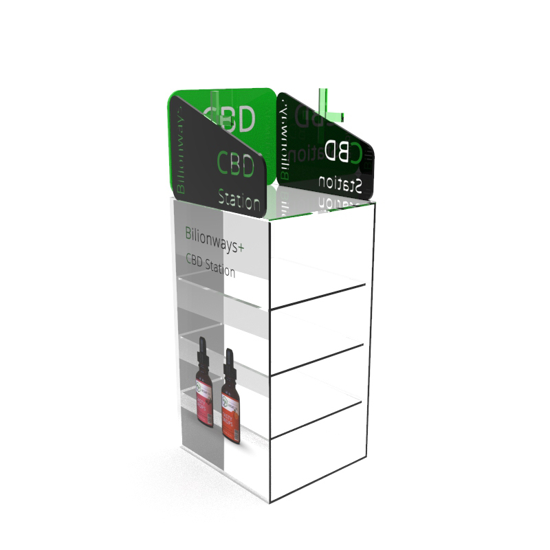 Countertop Perspex E-Liquids Display Modular Acrylic Vape Bottle Box Display դարակ