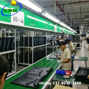 Good Assembly Lines For Led Down Lights Suppliers –  Green Belt Conveyor TV Assembly Line with Low Ribs  – Hongdali