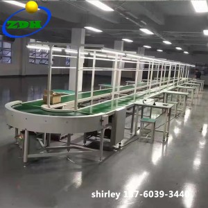 Circle Belt Conveyor հավաքման գիծ էլեկտրական արտադրանքների համար