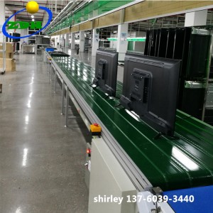 I-Green Belt Conveyor TV Assembly Line enezimbambo eziphansi