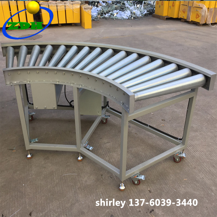 Curve Roller Curve Conveyors nga adunay 45/90/180 Degree Turning Conveyors Tables Featured Image