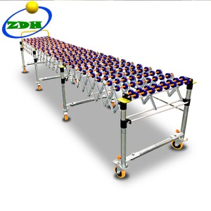 Transportadors de descàrrega flexibles ampliables amb rodes de patins per gravetat de subministrament de fàbrica