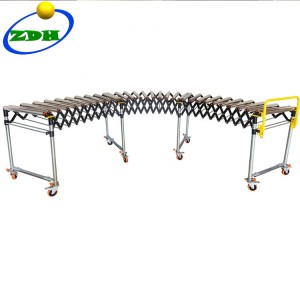 Flexibel Roller Conveyors Telescopic Ausluede / Luede Conveyors