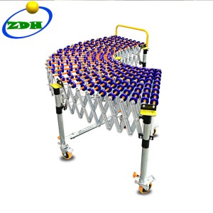 Transportadors de descàrrega flexibles ampliables amb rodes de patins per gravetat de subministrament de fàbrica