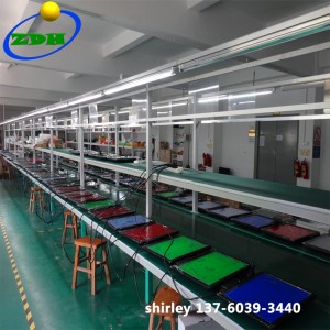 Small Electronic Products Assembly Line with Working Bench at Two Sides