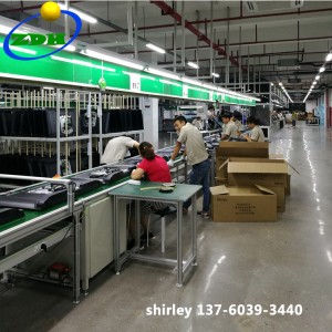 Green Belt Conveyor TV Assembly Line mei lege ribben