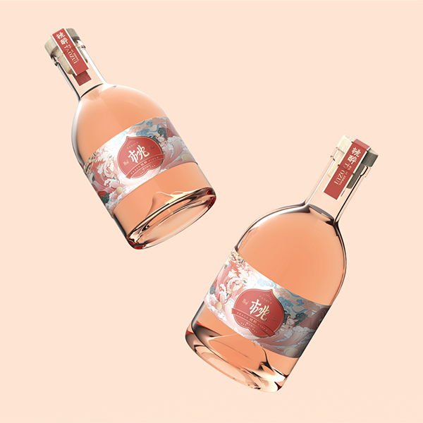 Peach Wine Packaging Design