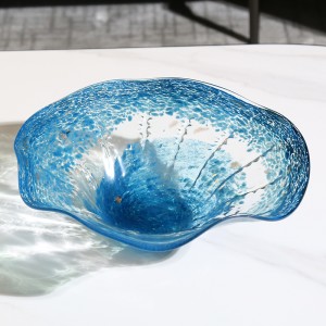 Benotzerdefinéiert Glas Vase an Uebst Teller