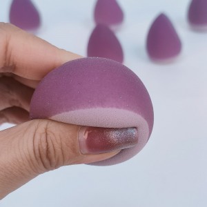 Non-latex oblique powder puff partial face silicone mask makeup egg