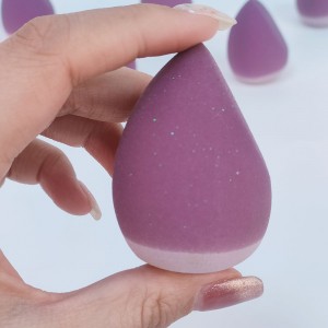 Non-latex oblique powder puff partial face silicone mask makeup egg