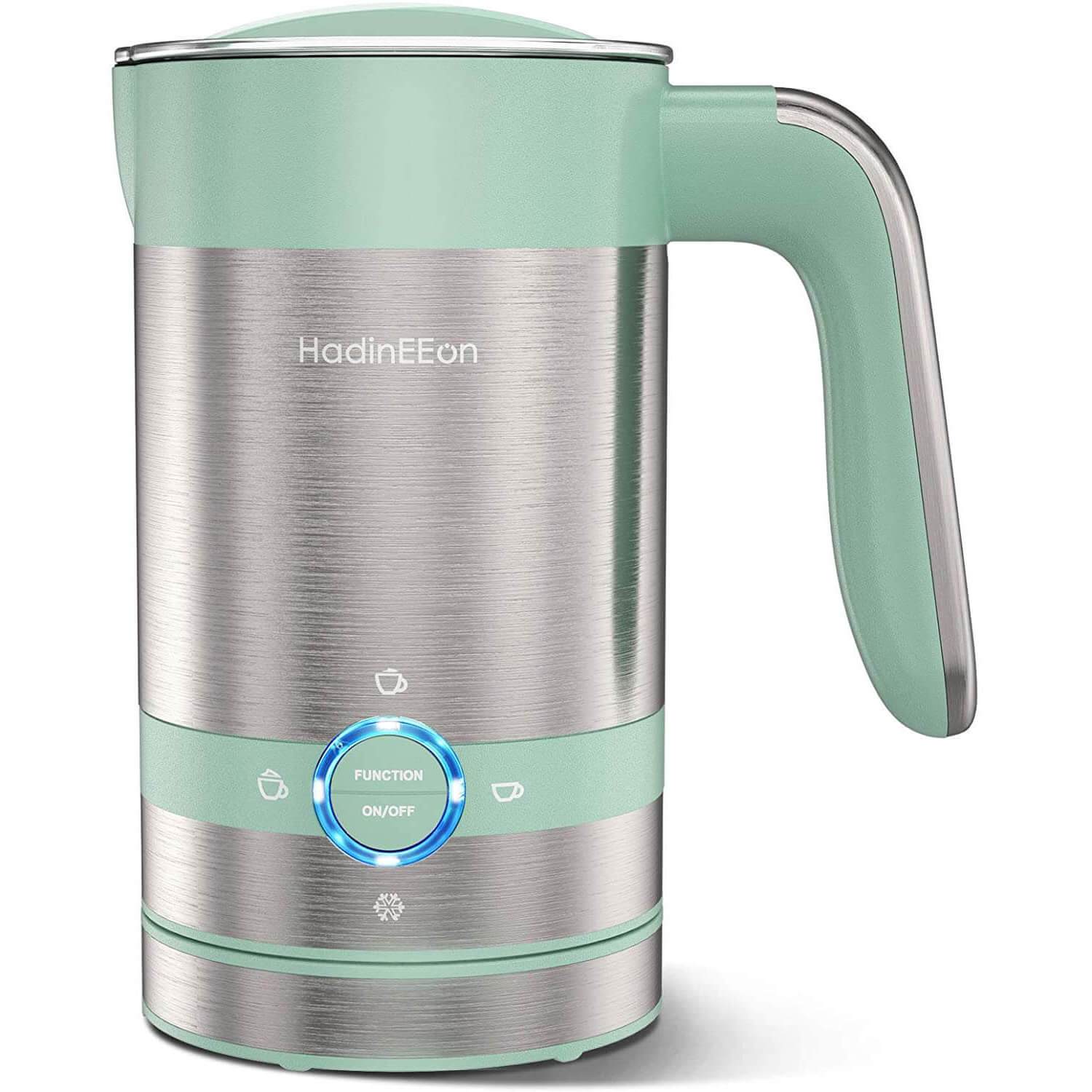 HadinEEon 4 in 1 Stainless Steel Milk Frother, Electric Milk Steamer