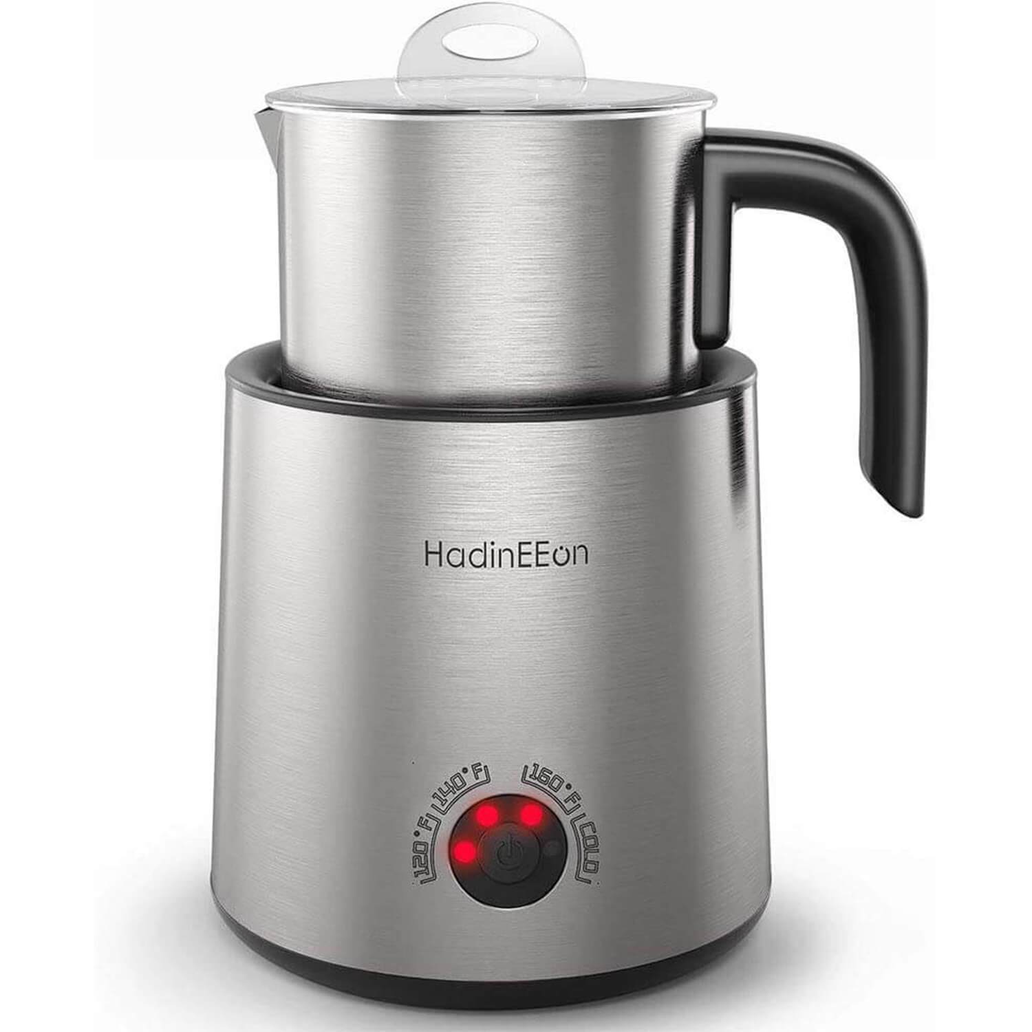 HadinEEon Variable Temperature Milk Frother, Dishwasher Safe Stainless Featured Image