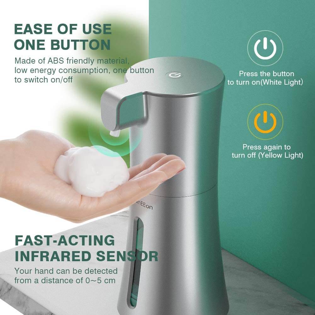 HadinEEon Automatic Soap Dispenser for Bathroom or Kitchen 350ml/12oz(