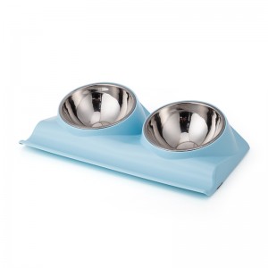 Gipataas nga Doble nga Stainless Steel Dog Bowls Anti-Spill Pet Bowls