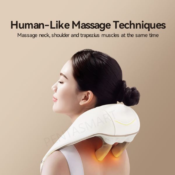 Rechargeable Heated Pillow Cordless Shiatsu Massage Pillow ine Heat China Heated Pillow Massager