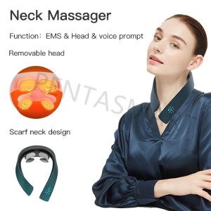 OEM ODM масажор за рамене и шия с пулсова технология Безжичен масажор за шия Масаж на шийката на матката с четири глави