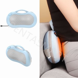 OEM ODM Shiatsu-Kissen mit Wärme Shiatsu-Nacken-Rücken-Massagekissen mit Wärme, batteriebetriebenes beheiztes Nackenkissen