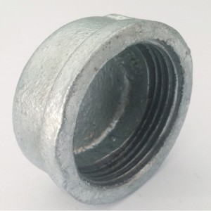 Galvanized malleable iron round cap