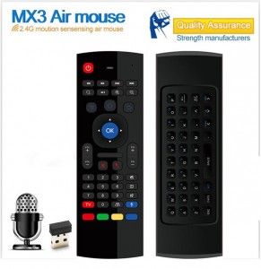 Groothandel Custom Ir Bt Voice Backlight Waterdichte Air Mouse Leerfunctie Draadloze Afstandsbediening Controle Tv Box Mini Pc