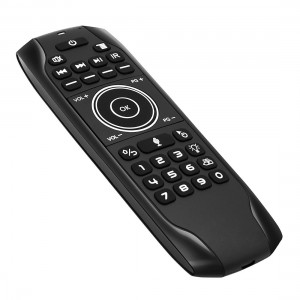 Mando a distancia Universal Hoinskey G7V pro voz para TV, teclado retroiluminado recargable por USB G7 smart tv 2,4G, ratón de aire inalámbrico