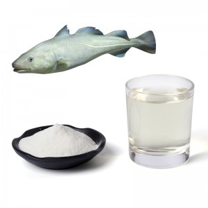 Raw Pulver vital Protein Anti-Aging verbessert d'Immunitéit Marine Deep Fish Haut hydrolyséiert Kollagenpeptid fir Schéinheet, Gesondheet an Haut als Nahrungsergänzungsmëttel a Kosmetik
