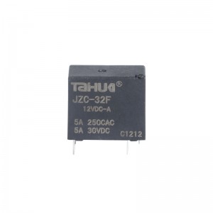 Taihua Mini PCB रिले HF JZC-32F 4pins 5A 12V 24V