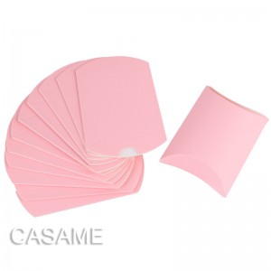 Custom Logo Printed Mini Pink Hair Extension Gift Window Paper Pillow Box Packaging