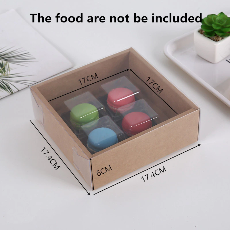 Transparent Lid Baby Show DIY Handmade Cake Package Favor Birthday Party Celebrating Delicious Donuts Gift Box
