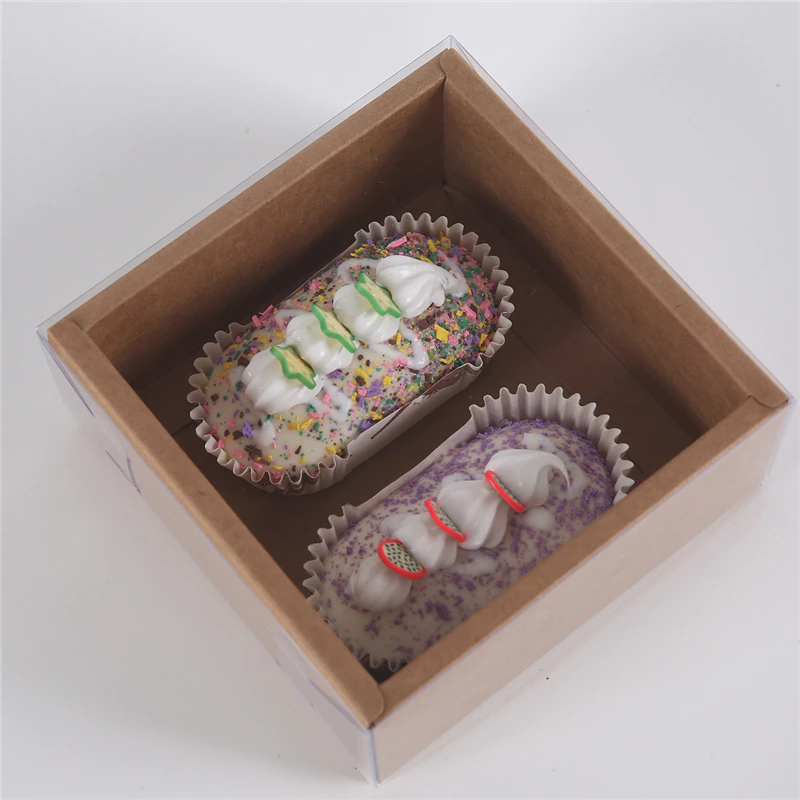 Transparent Lid Baby Show DIY Handmade Cake Package Favor Birthday Party Celebrating Delicious Donuts Gift Box