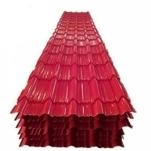 PPGI rufin karfe zanen gado launi mai rufi galvanized corrugated corrugated tutiya 30-275gsm
