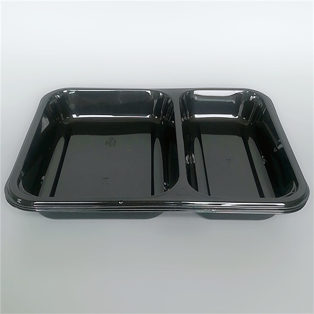 plastic food container with two compartments for airline