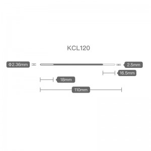 KCL120 ಮರುಬಳಕೆ ಮಾಡಬಹುದಾದ ಚಾಕು ಎಲೆಕ್ಟ್ರೋಸರ್ಜಿಕಲ್ ವಿದ್ಯುದ್ವಾರಗಳು