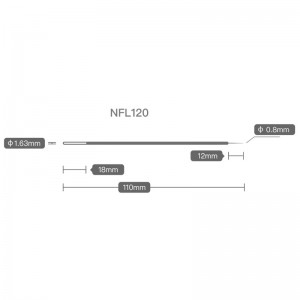 NFL120 təkrar istifadə edilə bilən iynə elektrocərrahi elektrodlar