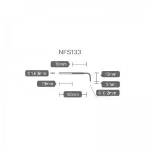 NFS133 ਮੁੜ ਵਰਤੋਂ ਯੋਗ ਸੂਈ ਇਲੈਕਟ੍ਰੋਸਰਜੀਕਲ ਇਲੈਕਟ੍ਰੋਡਜ਼