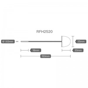 RFH2520 دوبارہ قابل استعمال گول الیکٹرو سرجیکل الیکٹروڈ