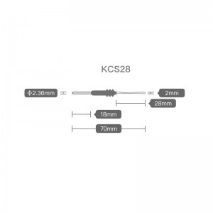 KCS28 opakovane použiteľné nožové elektrochirurgické elektródy