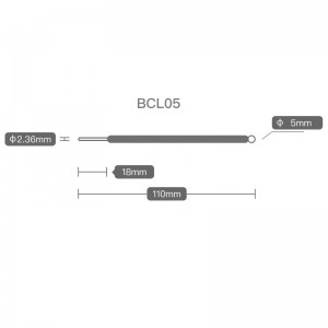 BCL05 gjenbrukbare elektrokirurgiske kuleelektroder