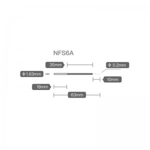 NFS6A gaýtadan ulanylýan iňňe elektrosurgiki elektrodlary