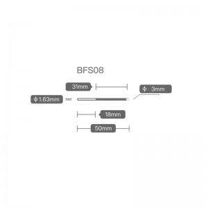 BFS08 ਮੁੜ ਵਰਤੋਂ ਯੋਗ ਬਾਲ ਇਲੈਕਟ੍ਰੋਸਰਜੀਕਲ ਇਲੈਕਟ੍ਰੋਡਸ