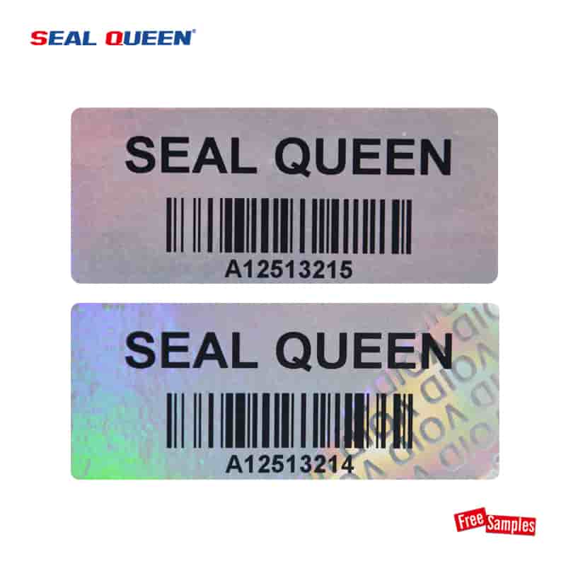 Digital Printing Custom Hologram Warranty Security Seal Removed Tamper Evident VOID Holographic Laser Stickers Label