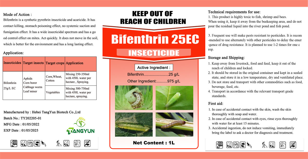 Pesticidi potenti all'ingrosso di alta qualità Bifenthrin 2,5% EW, 10% EC, 5% EW, 250 g/L EC